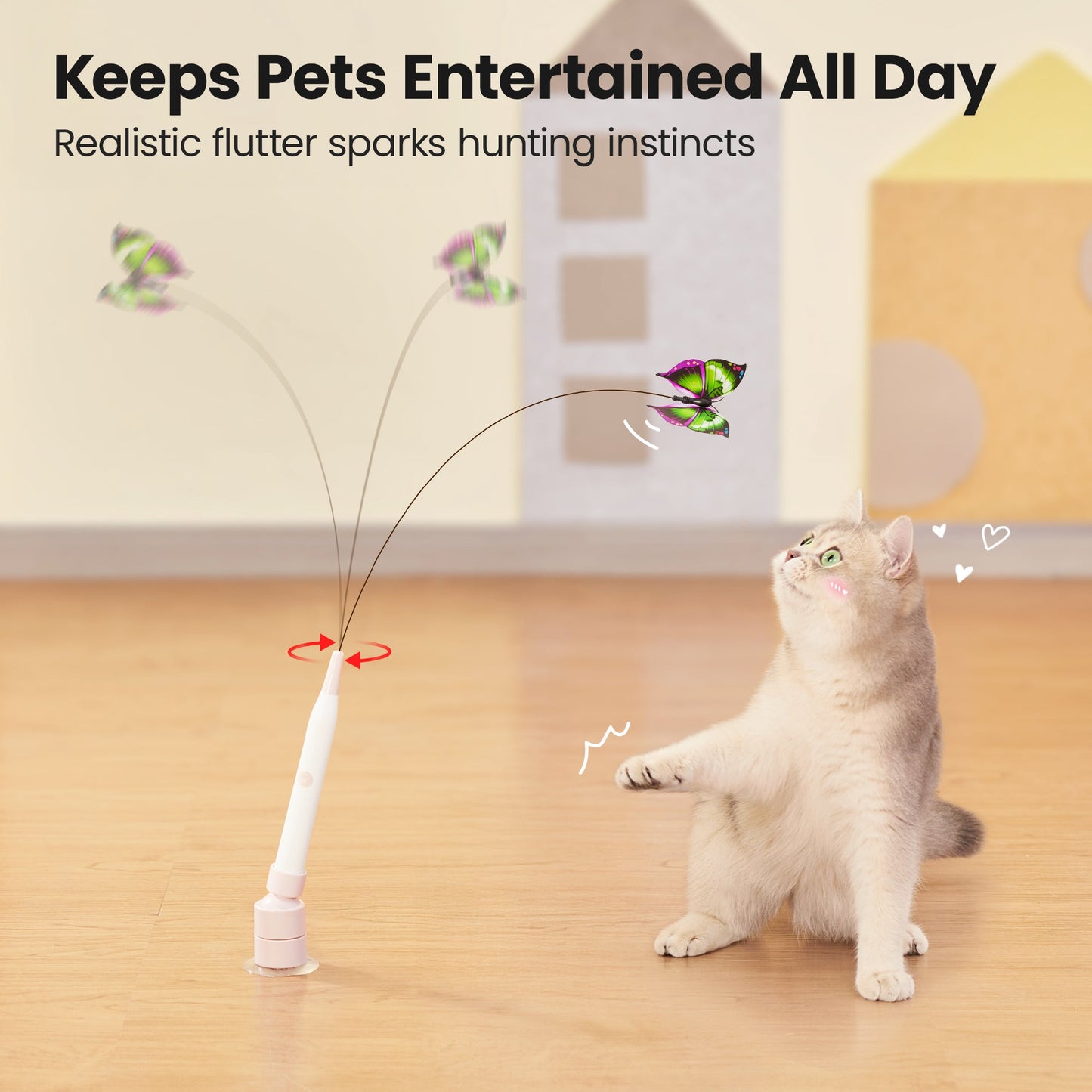 Druva™ Electric Interactive Butterfly Cat