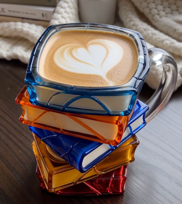 Druva™ Handmade 3D Book Coffee Mug