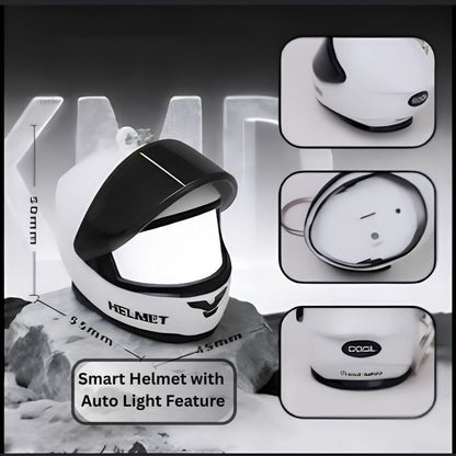 Mini Helmet Keychain with Movable Visor