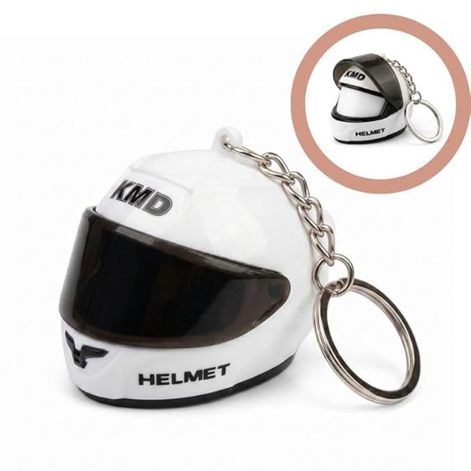Mini Helmet Keychain with Movable Visor